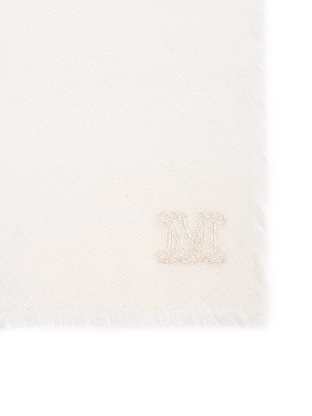 Max Mara Logo Embroidered Scarf