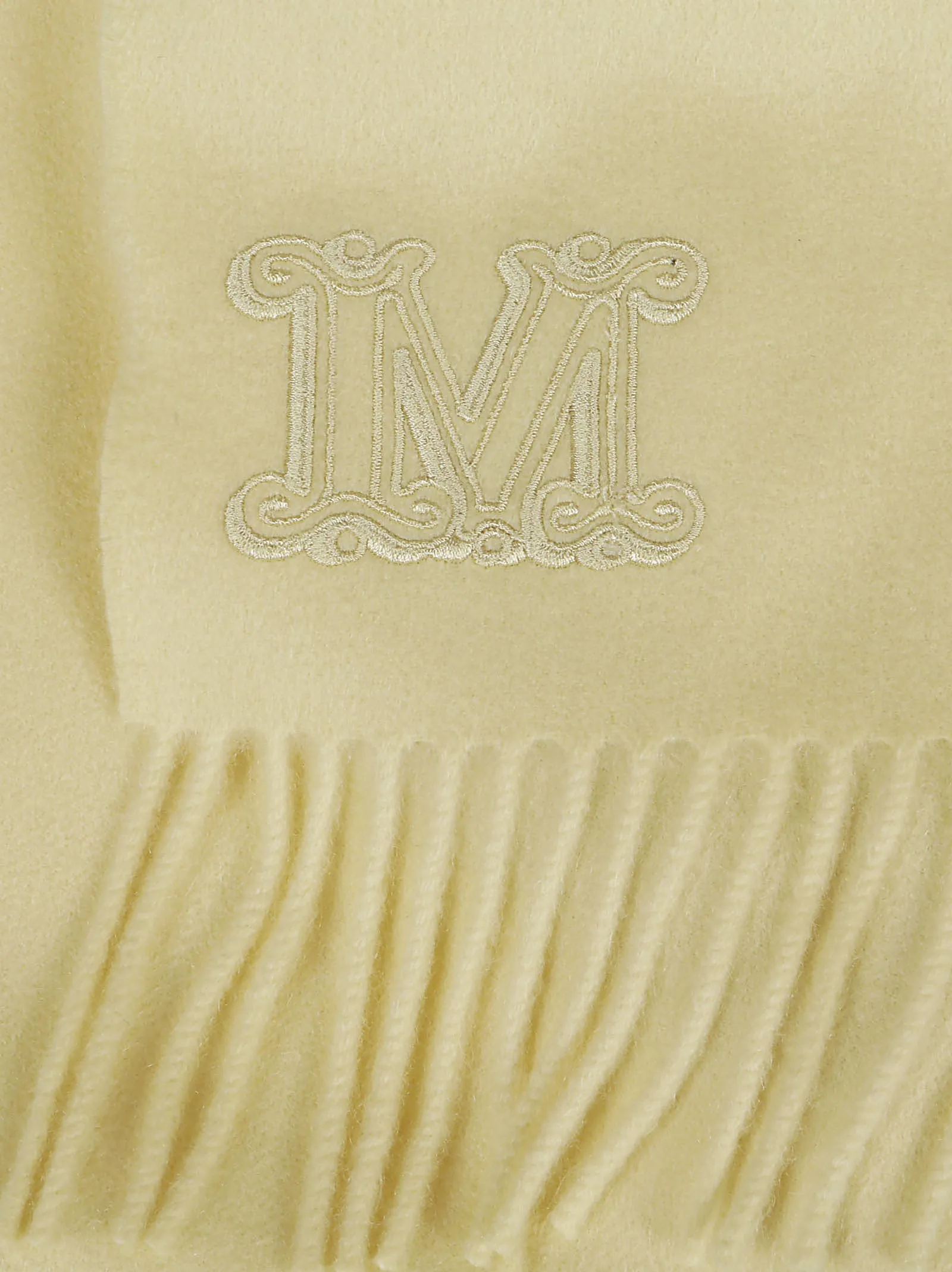 Max Mara Monogram Fringed Scarf