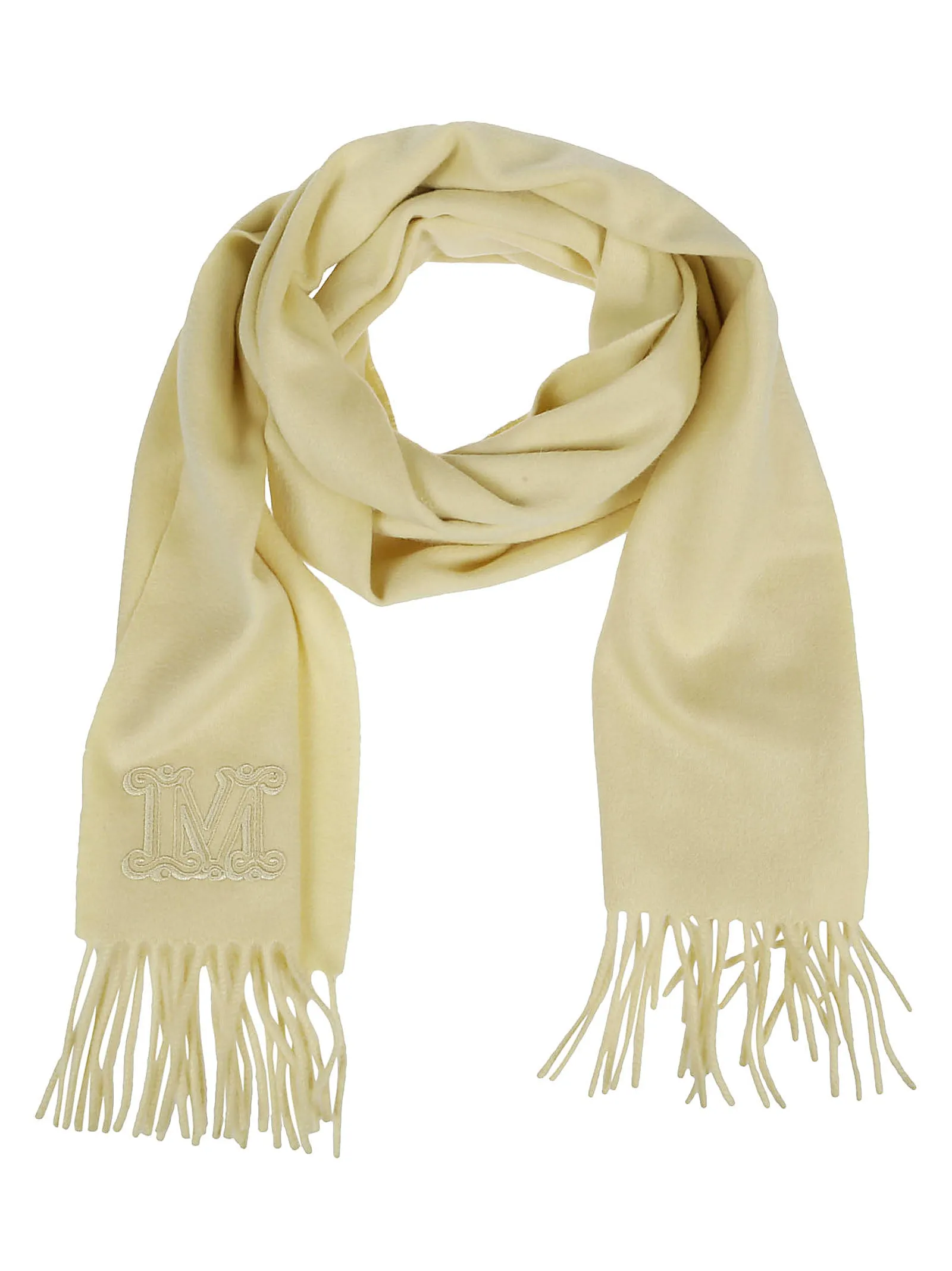 Max Mara Monogram Fringed Scarf