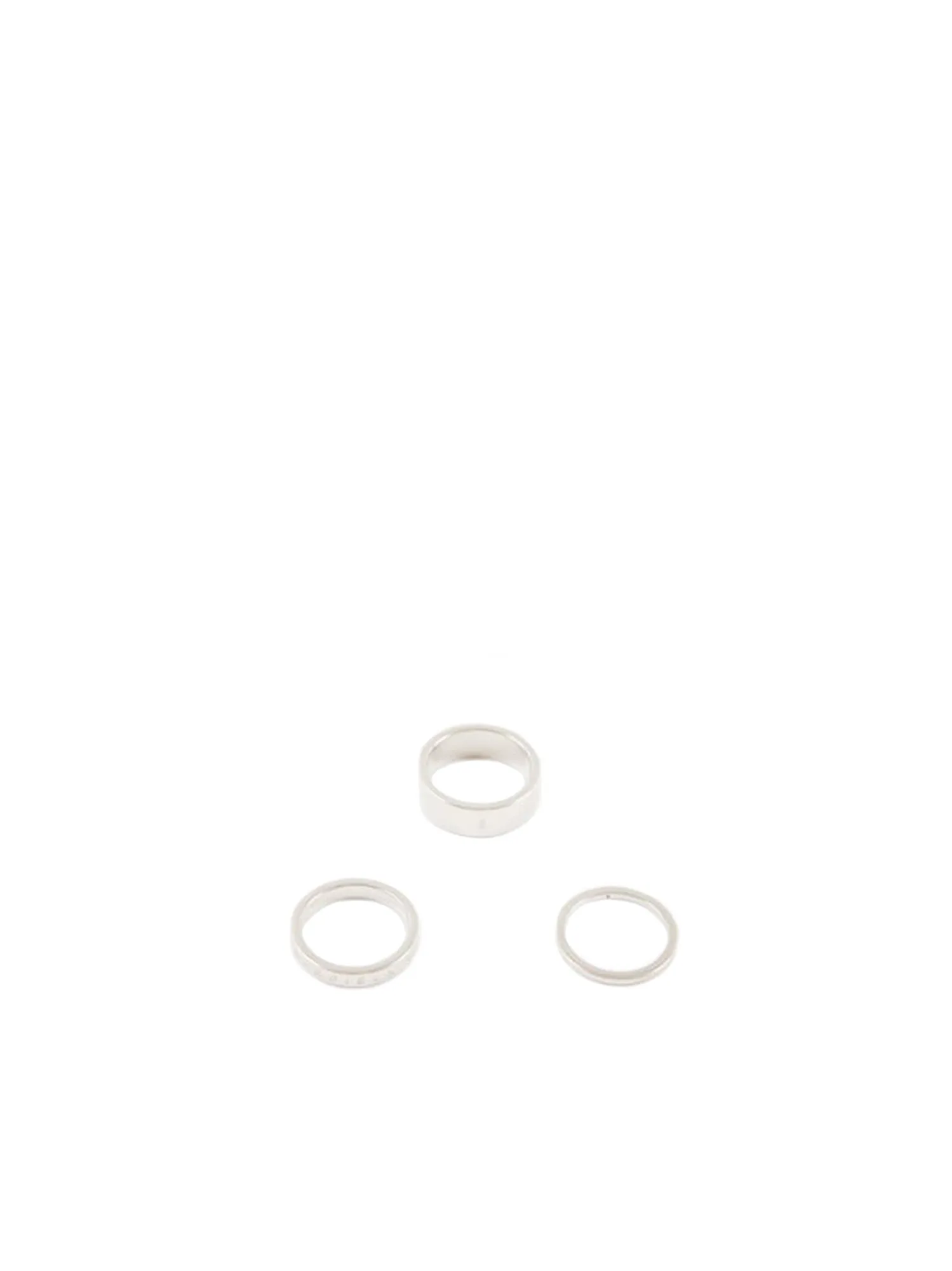 MM6 Maison Margiela Logo Engraved Ring Set