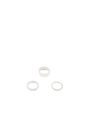 MM6 Maison Margiela Logo Engraved Ring Set