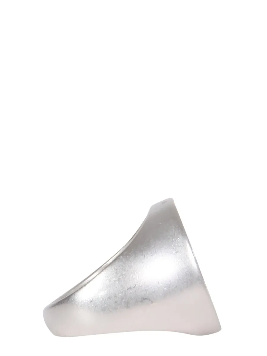 MM6 Maison Margiela Logo Engraved Signet Ring