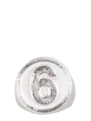 MM6 Maison Margiela Logo Engraved Signet Ring