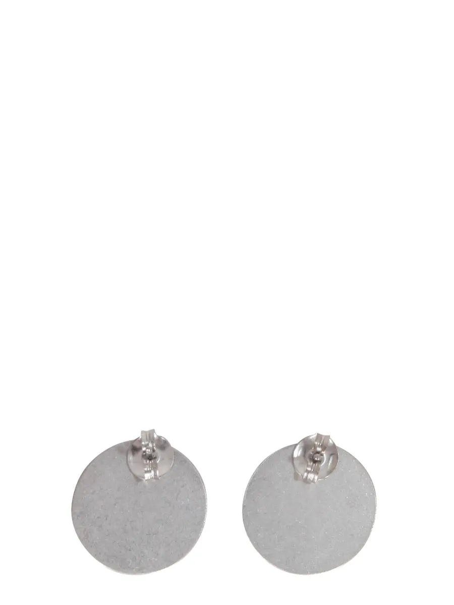 MM6 Maison Margiela Logo Plaque Earrings