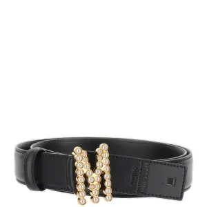 Moschino Logo Embellished Buckle Belt
