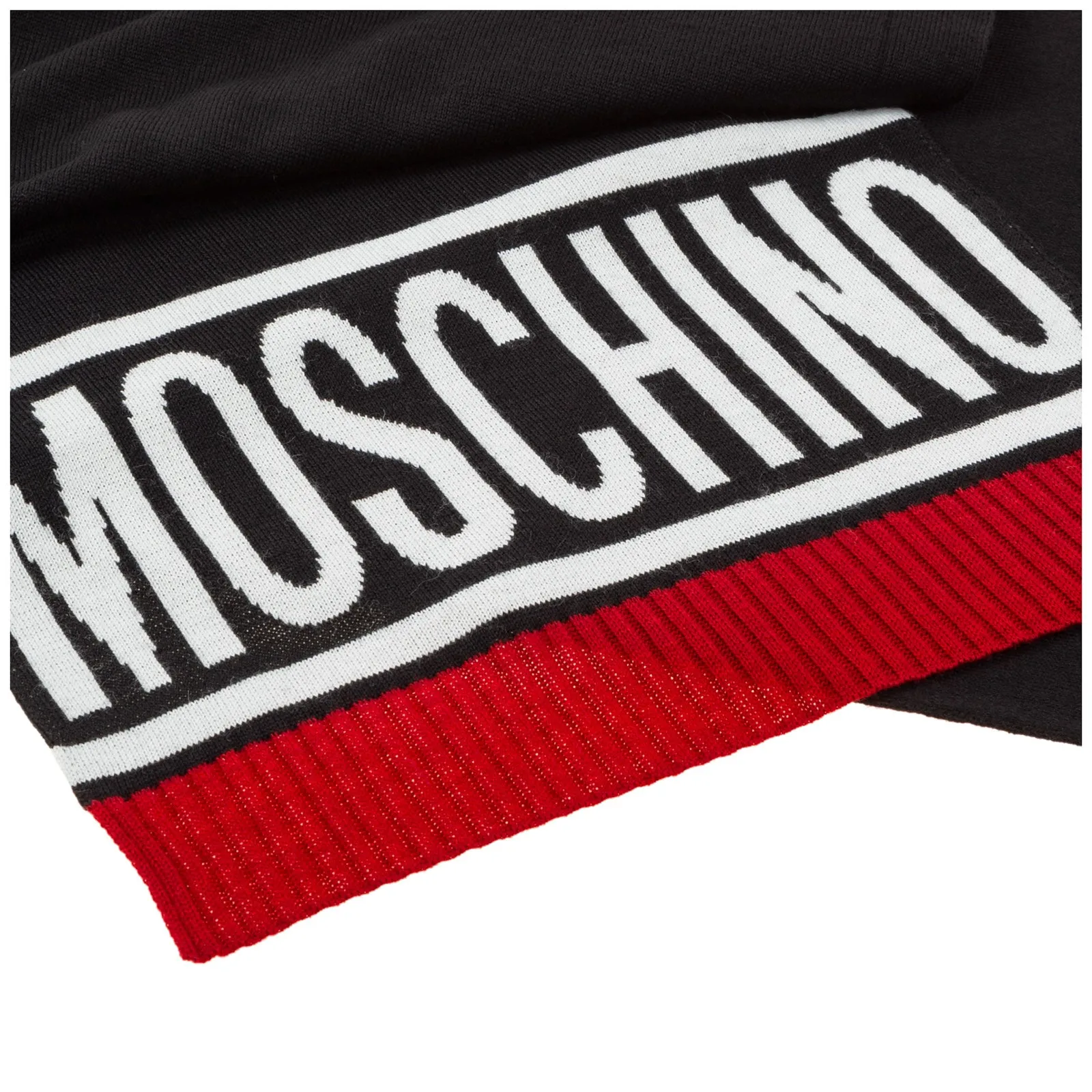 Moschino Logo Intarsia Knit Scarf
