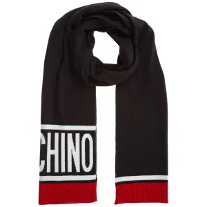 Moschino Logo Intarsia Knit Scarf