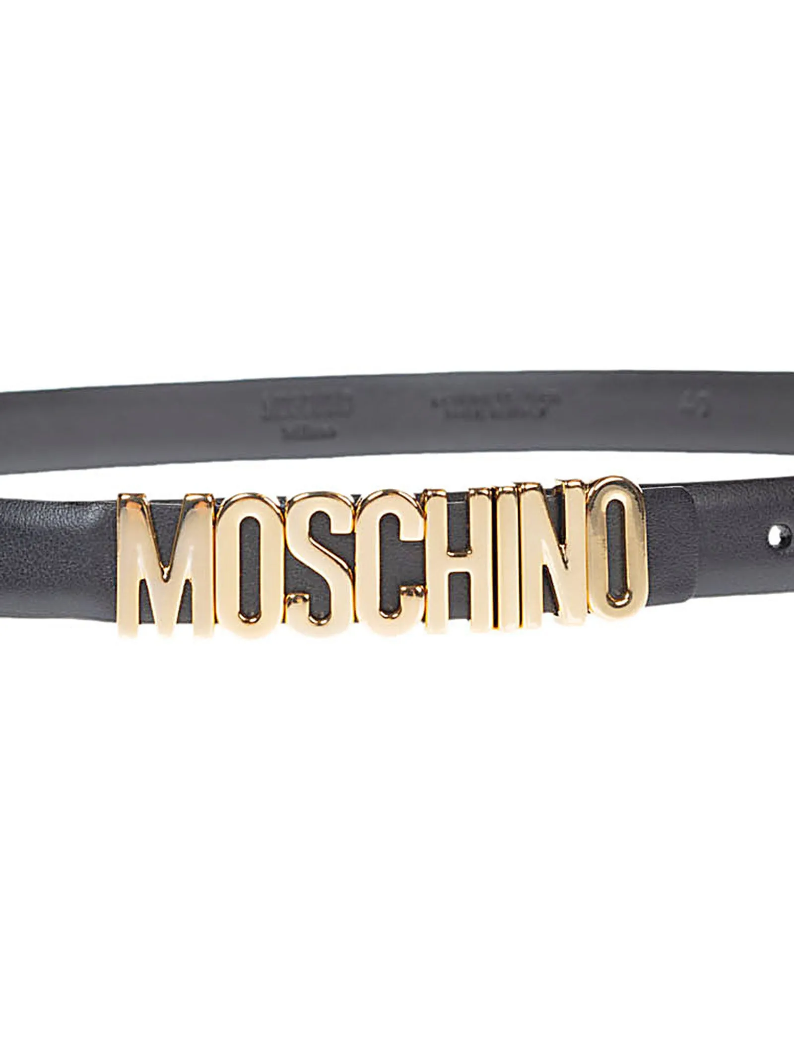 Moschino Logo Lettering Buckle Belt