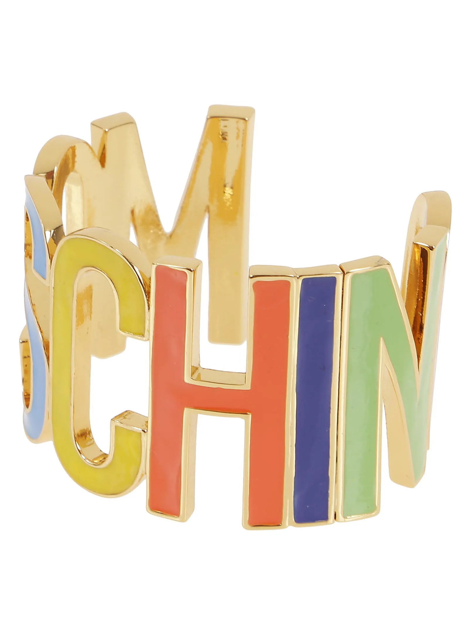 Moschino Logo Plaque Bangle Bracelet