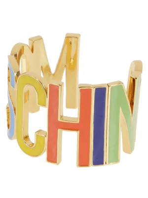 Moschino Logo Plaque Bangle Bracelet