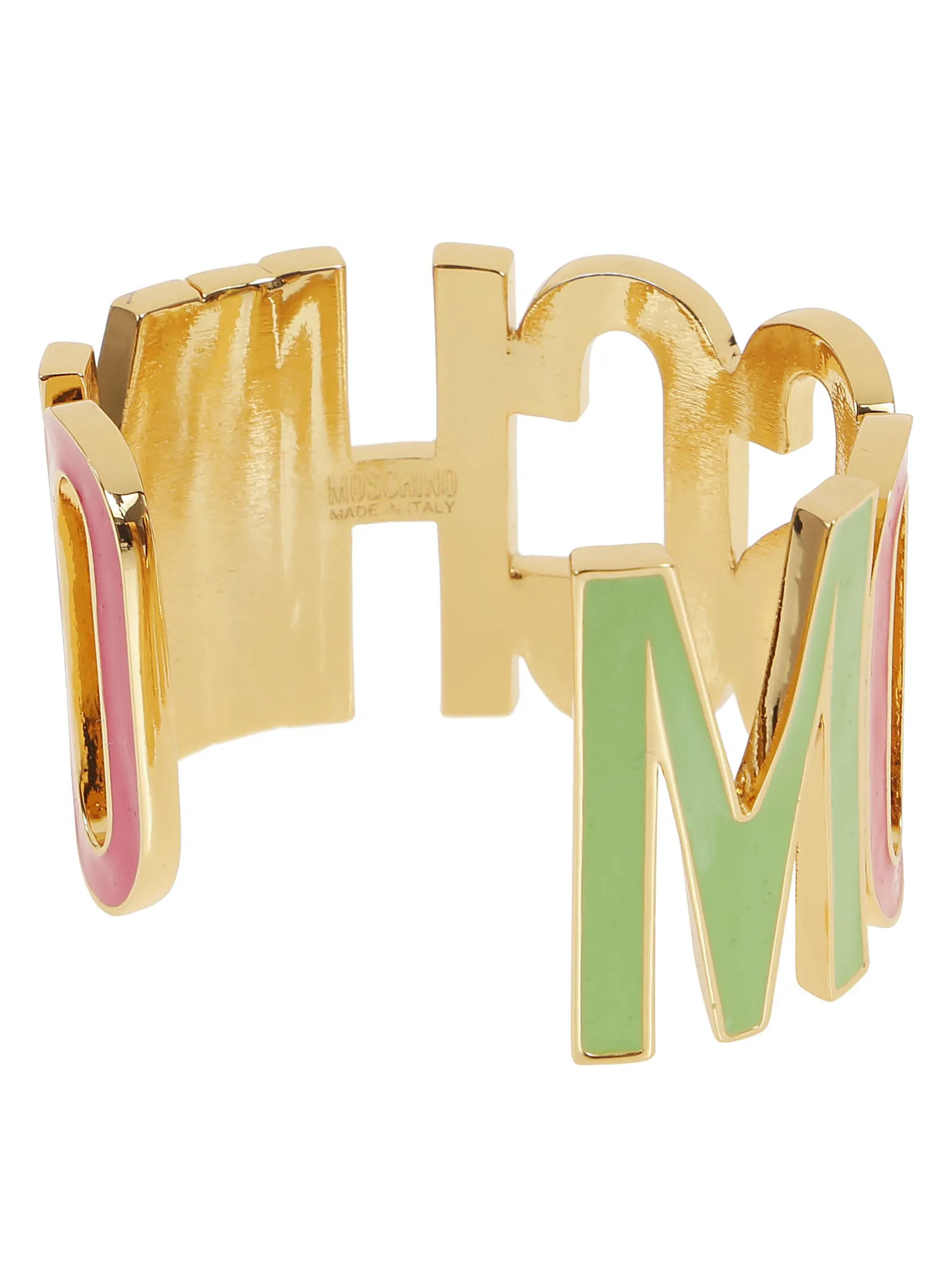 Moschino Logo Plaque Bangle Bracelet