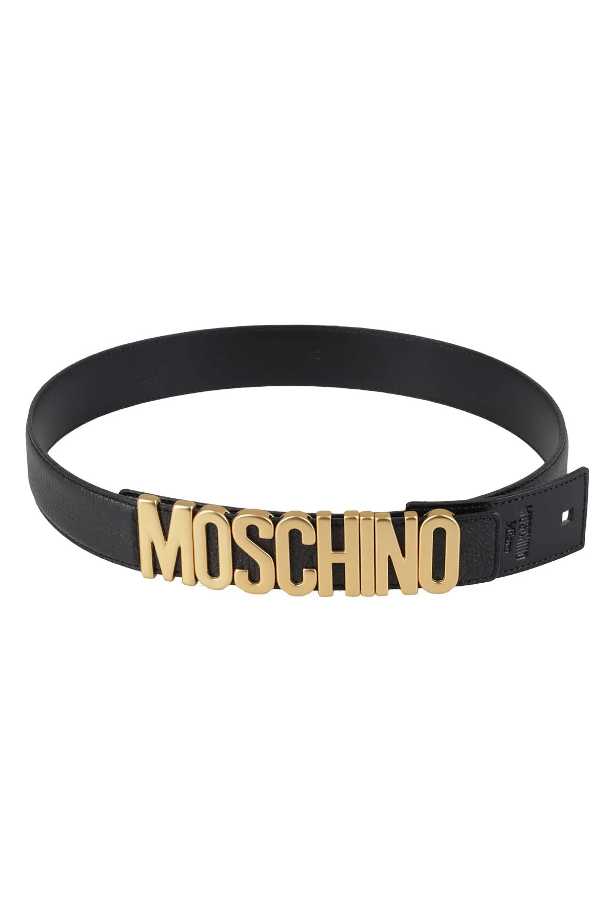 Moschino Logo Plaque Belt