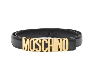Moschino Logo Plaque Belt