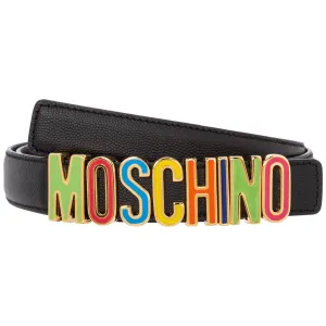 Moschino Rainbow Logo Plaque Belt