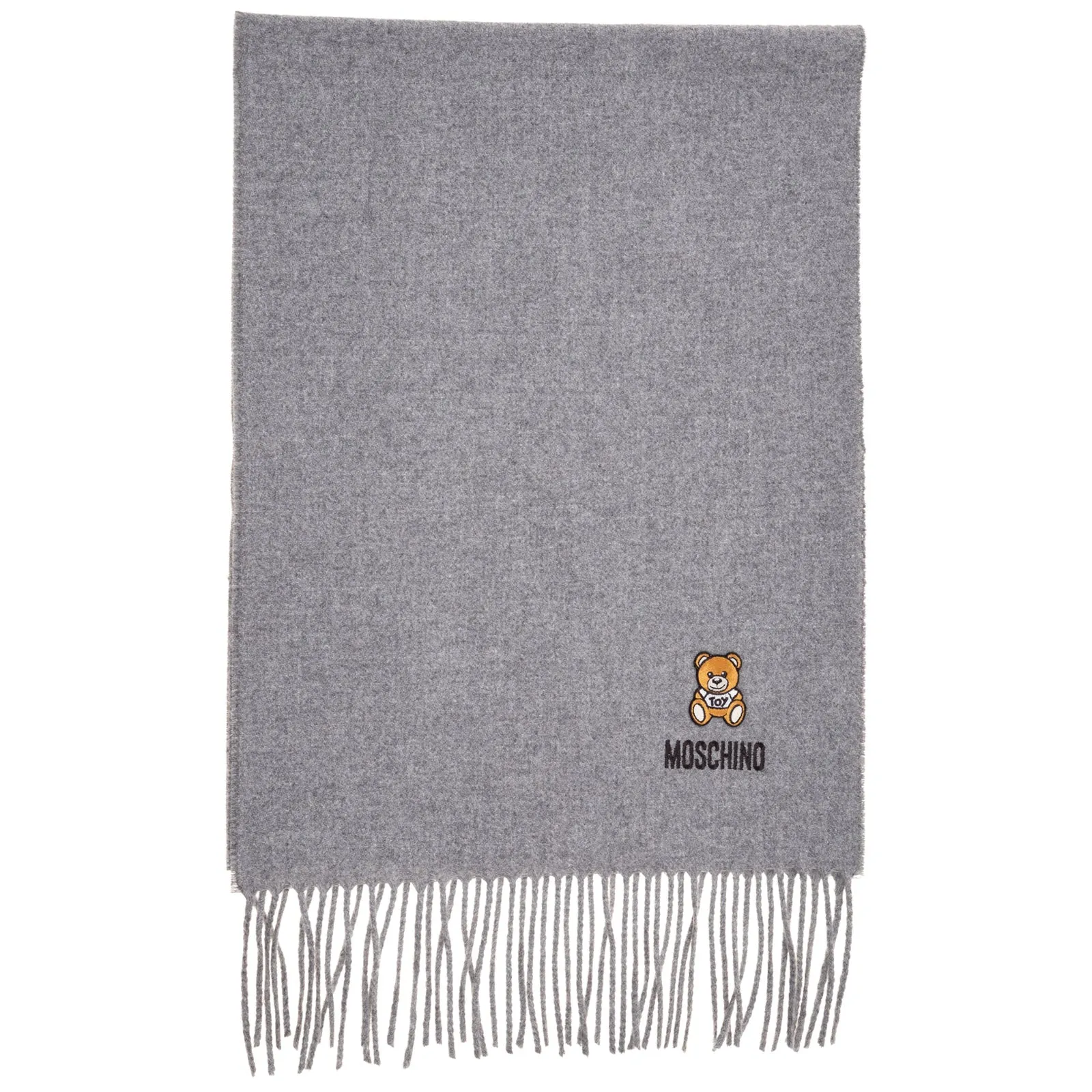 Moschino Teddy Bear Embroidered Scarf