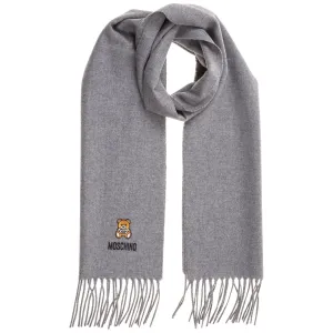 Moschino Teddy Bear Embroidered Scarf