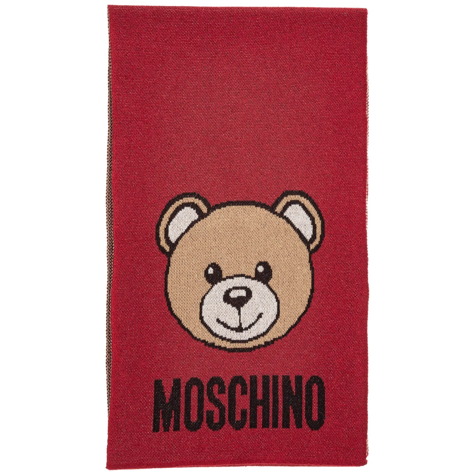 Moschino Teddy Logo Intarsia Scarf