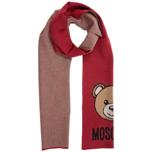 Moschino Teddy Logo Intarsia Scarf