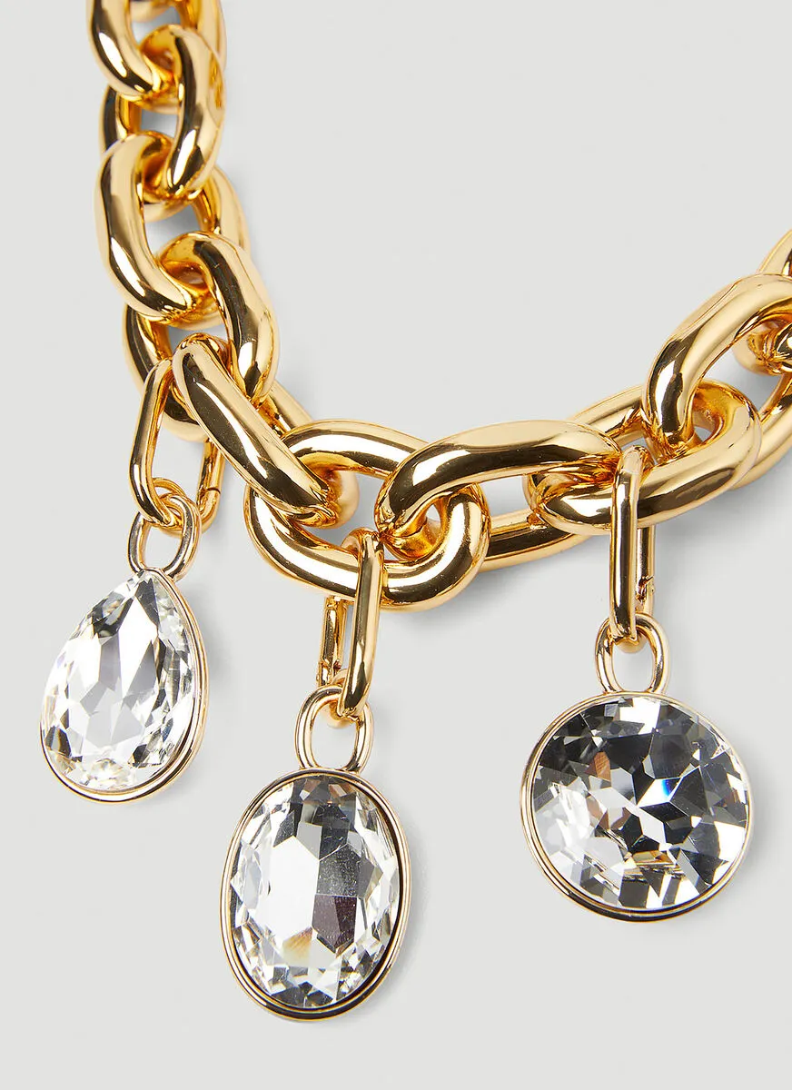 Paco Rabanne Crystal Gem Embellished Necklace