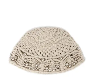 Paco Rabanne Studded Asymmetric Brim Hat