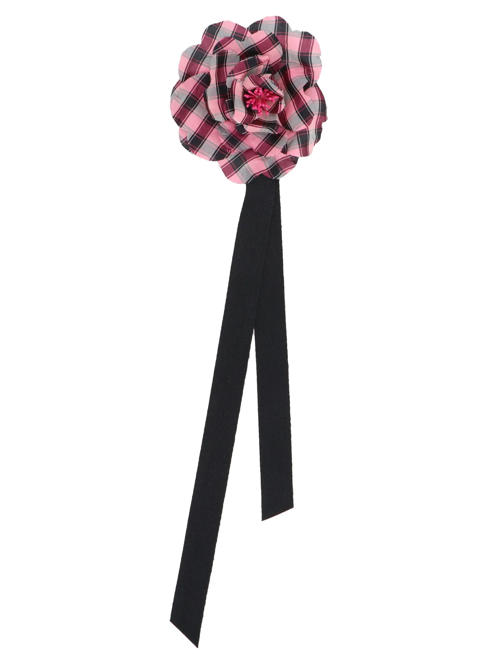 Philosophy Di Lorenzo Serafini Check Pattern Flower Brooch