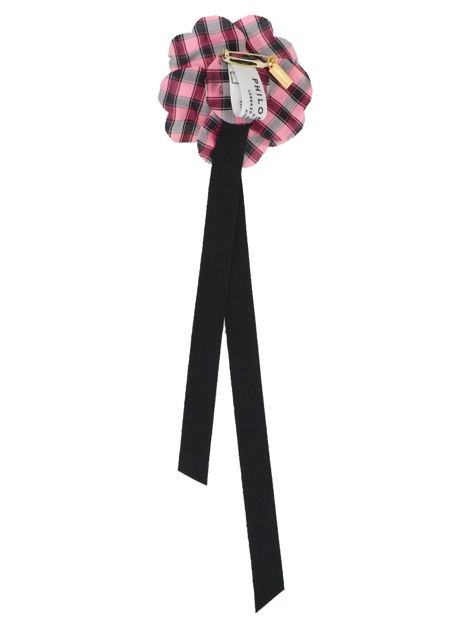 Philosophy Di Lorenzo Serafini Check Pattern Flower Brooch