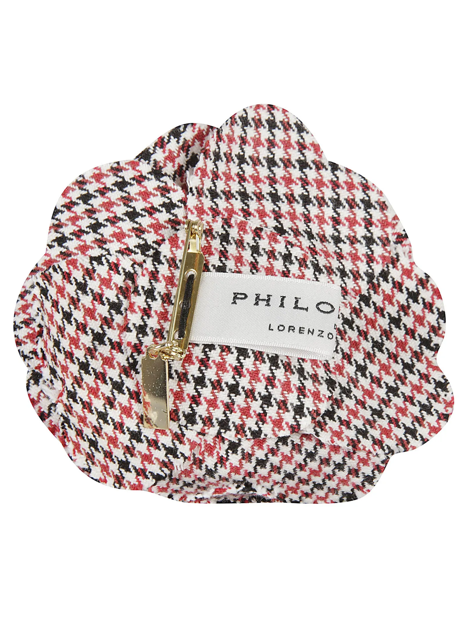 Philosophy Di Lorenzo Serafini Houndstooth Floral Brooch