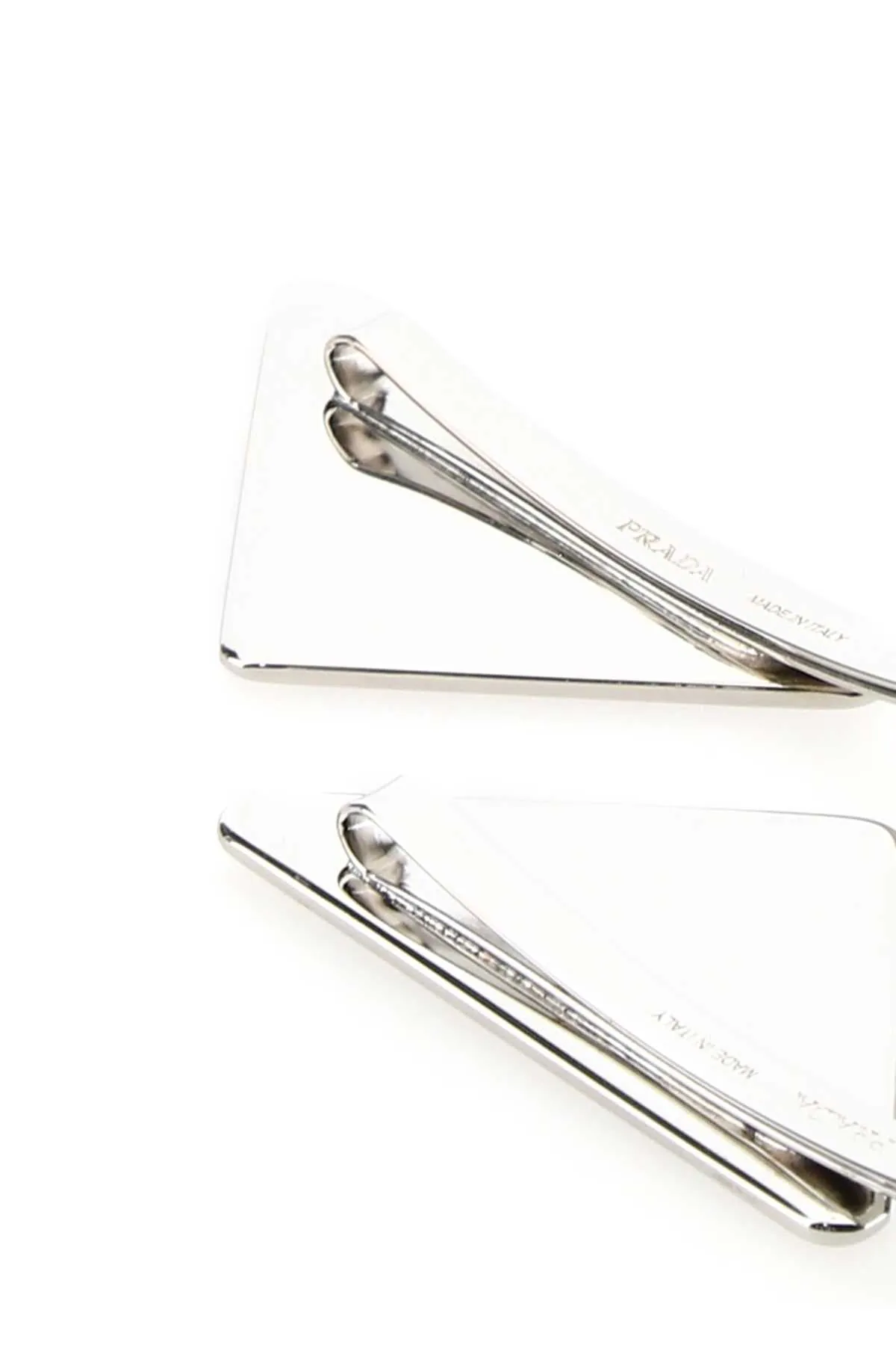 Prada Triangle Logo Hair Clip Set