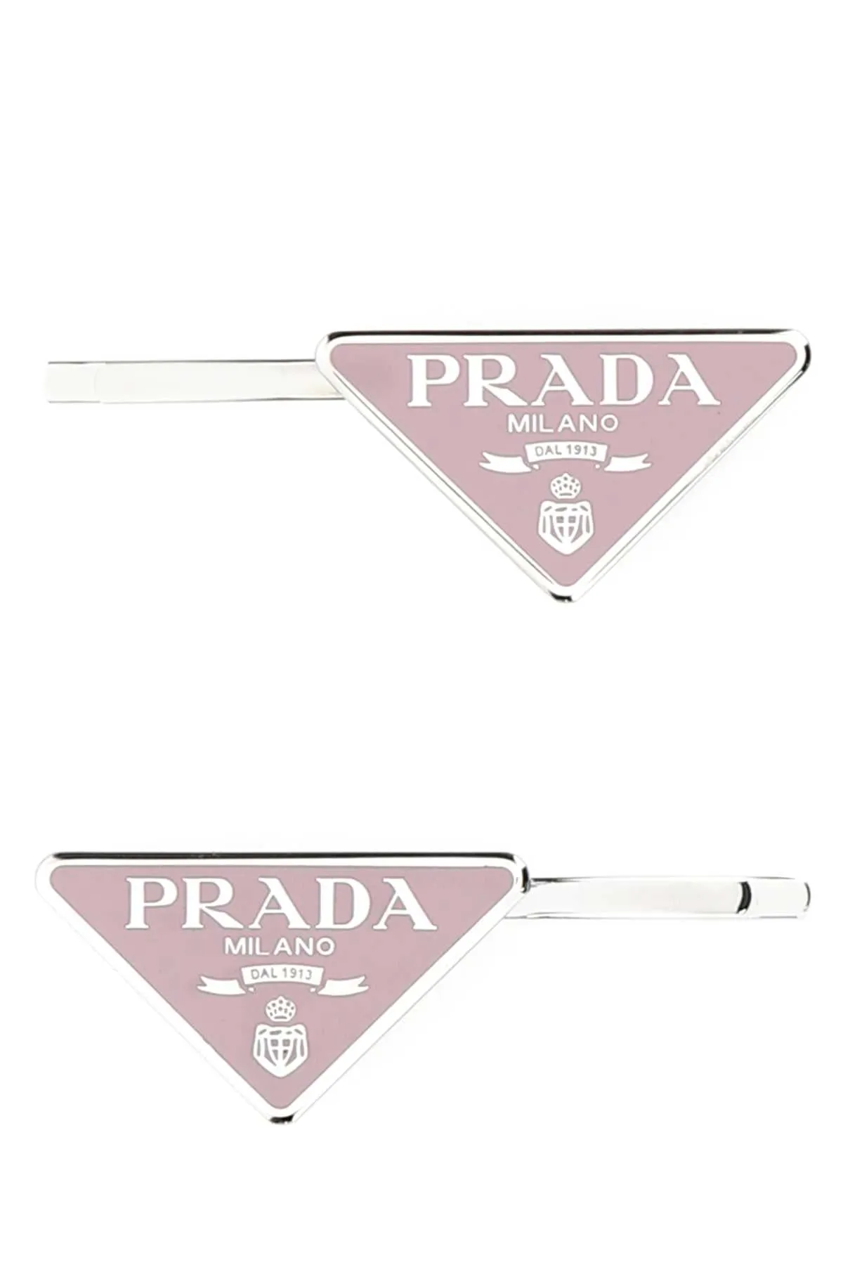 Prada Triangle Logo Hair Clip Set