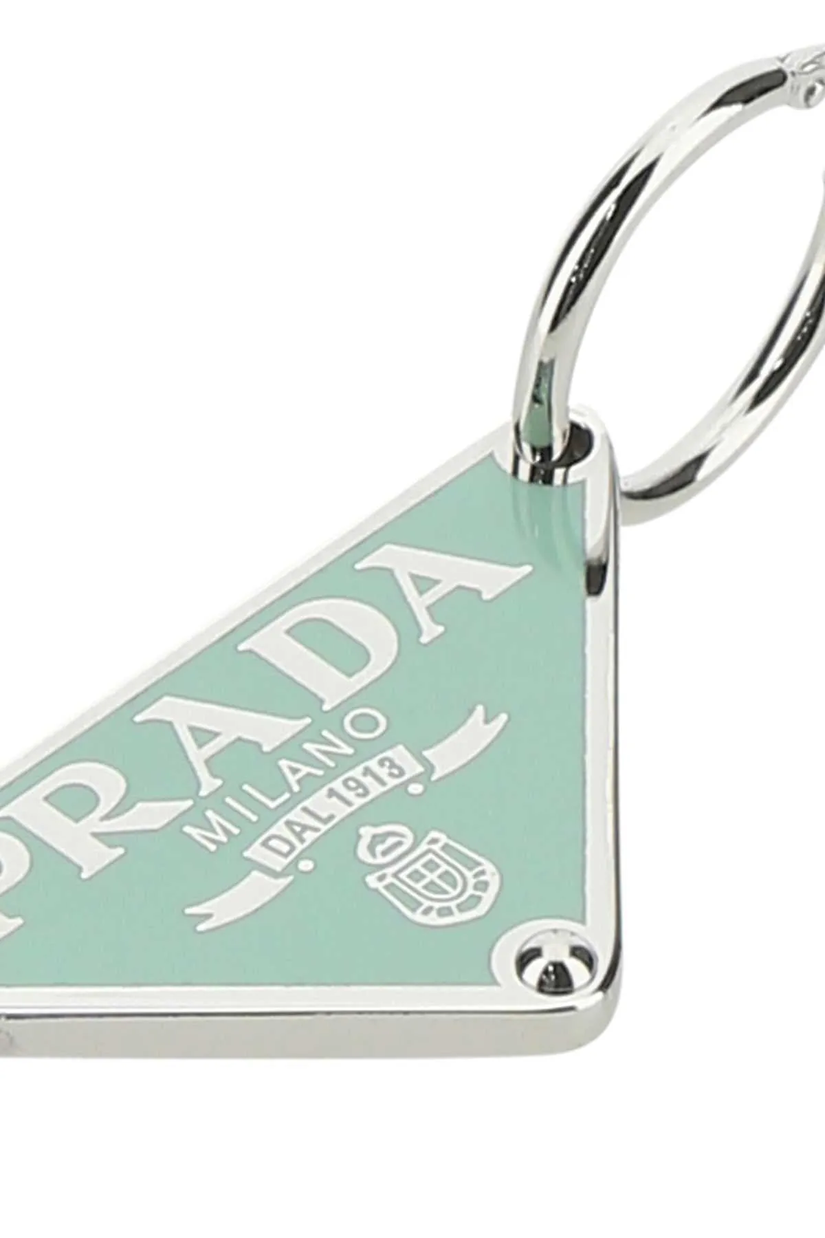 Prada Triangle Logo Pendant Single Earring
