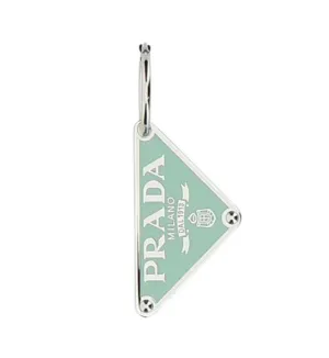 Prada Triangle Logo Pendant Single Earring