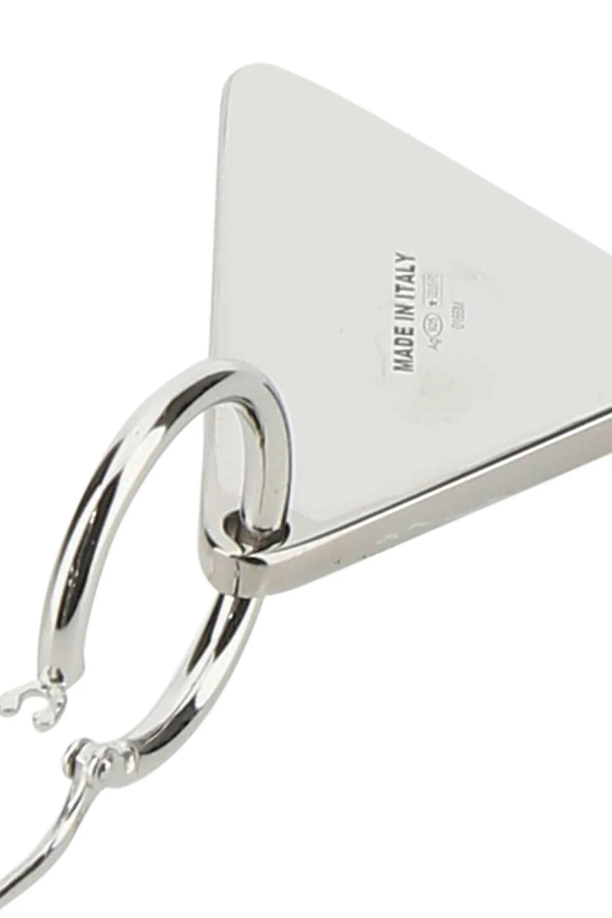 Prada Triangle Logo Pendant Single Earring