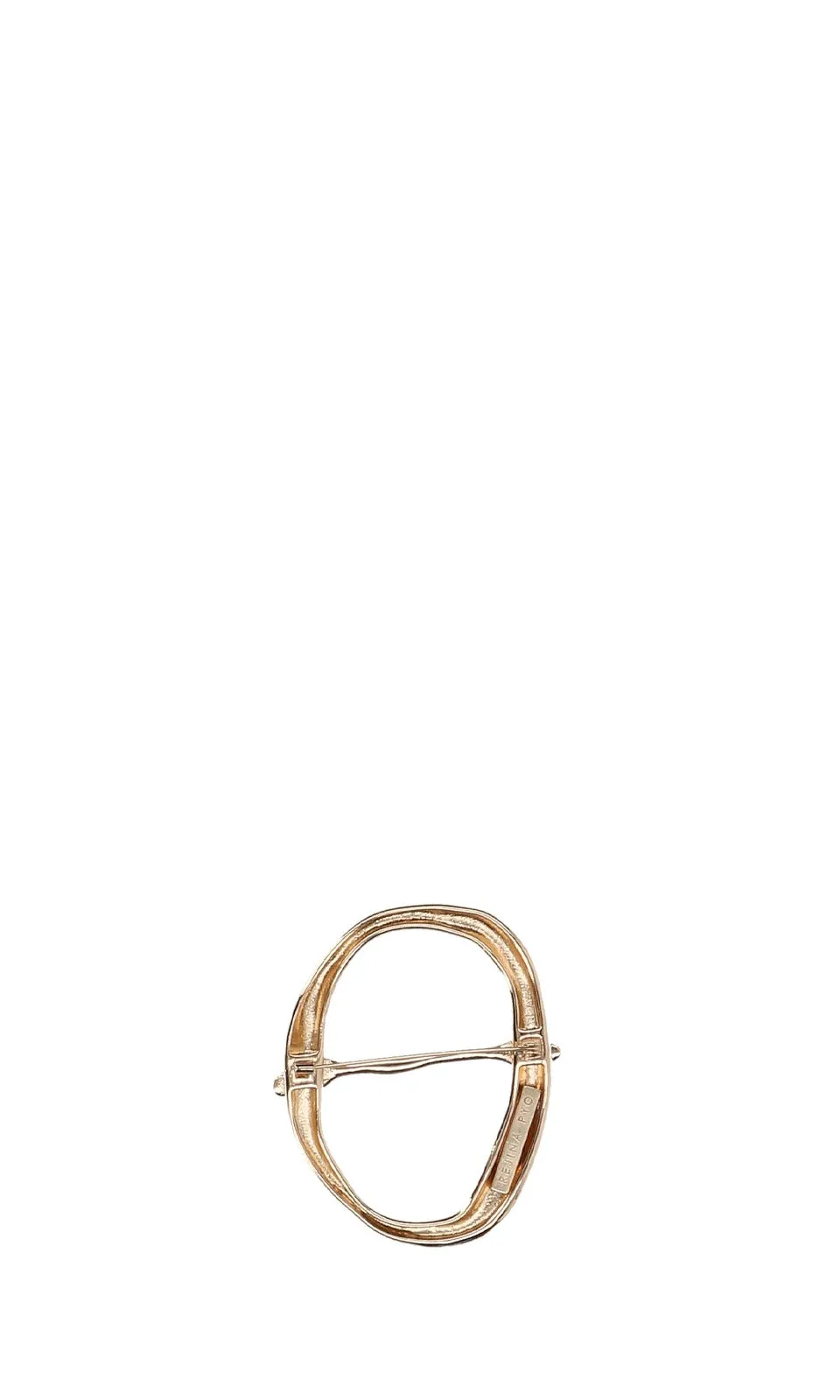 Rejina Pyo Logo Engraved Brooch