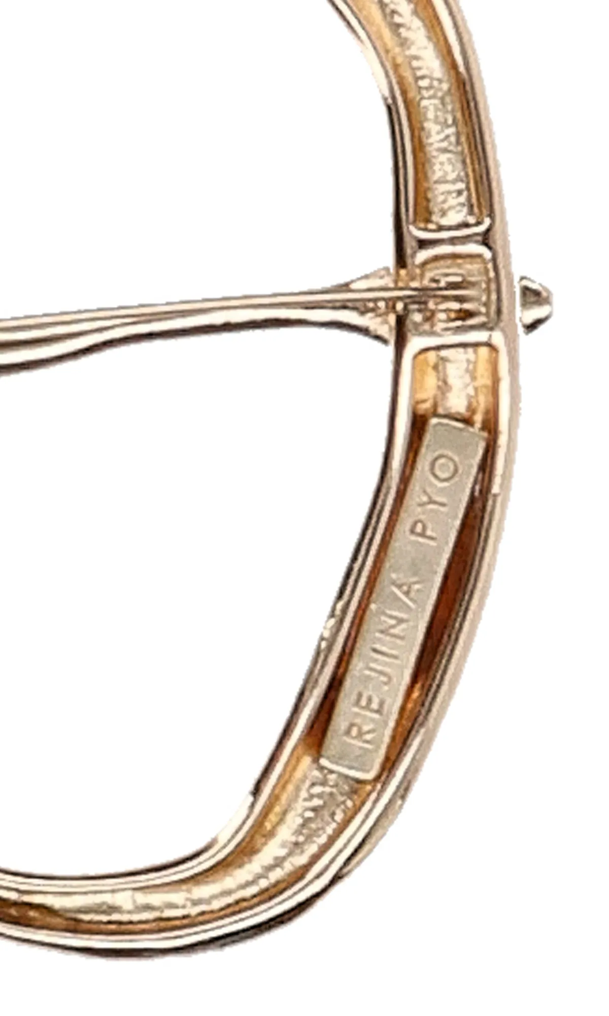 Rejina Pyo Logo Engraved Brooch
