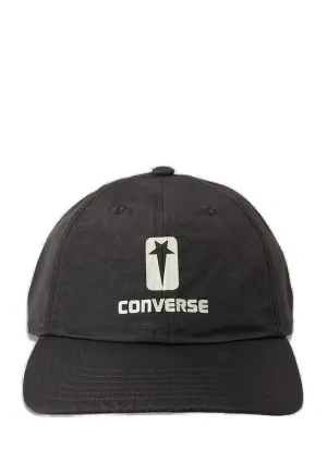 Rick Owens DRKSHDW X Converse Logo Printed Baseball Cap