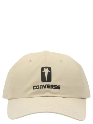 Rick Owens DRKSHDW X Converse Logo Printed Baseball Cap