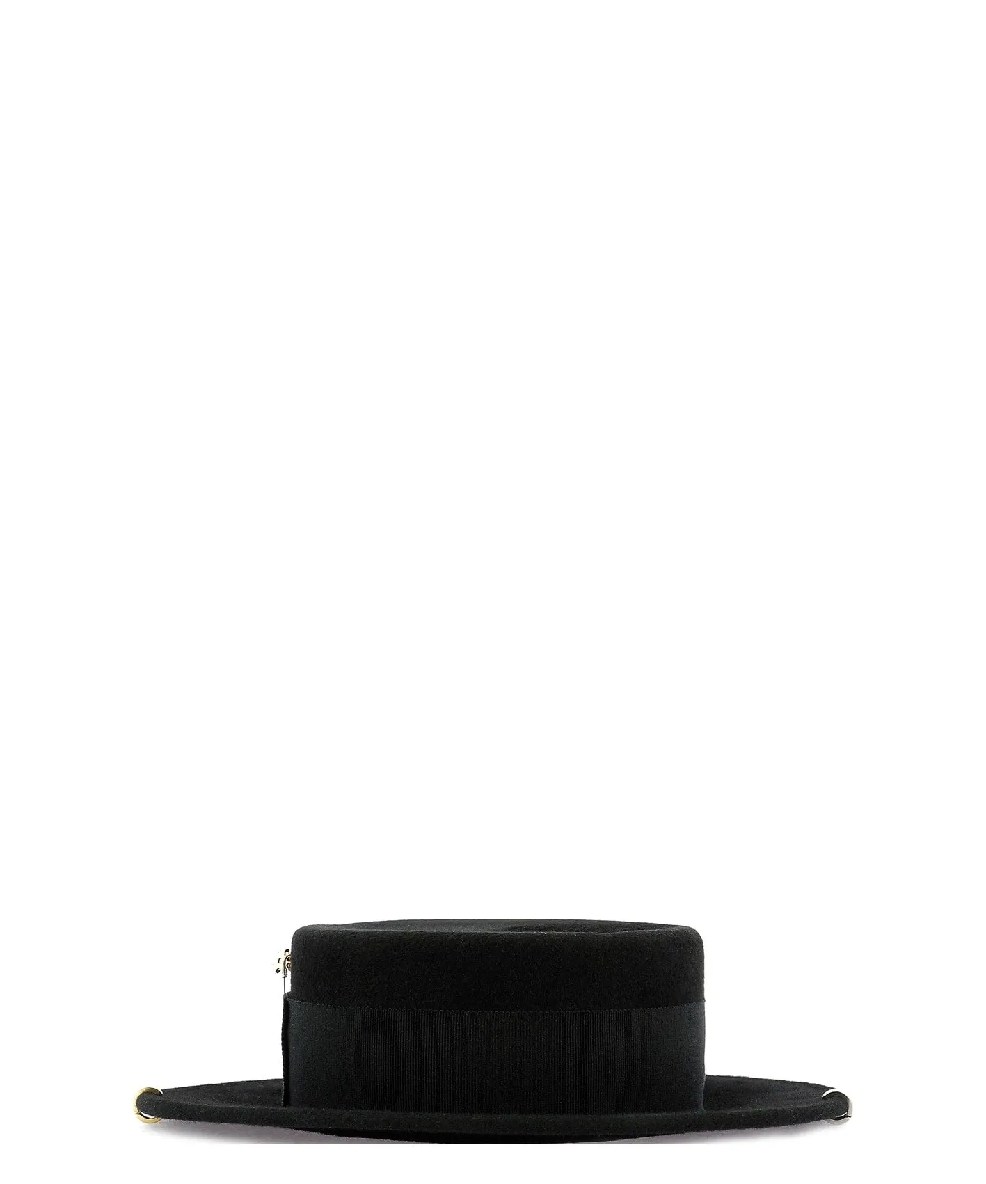 Ruslan Baginskiy Canotier Chain Embellished Hat