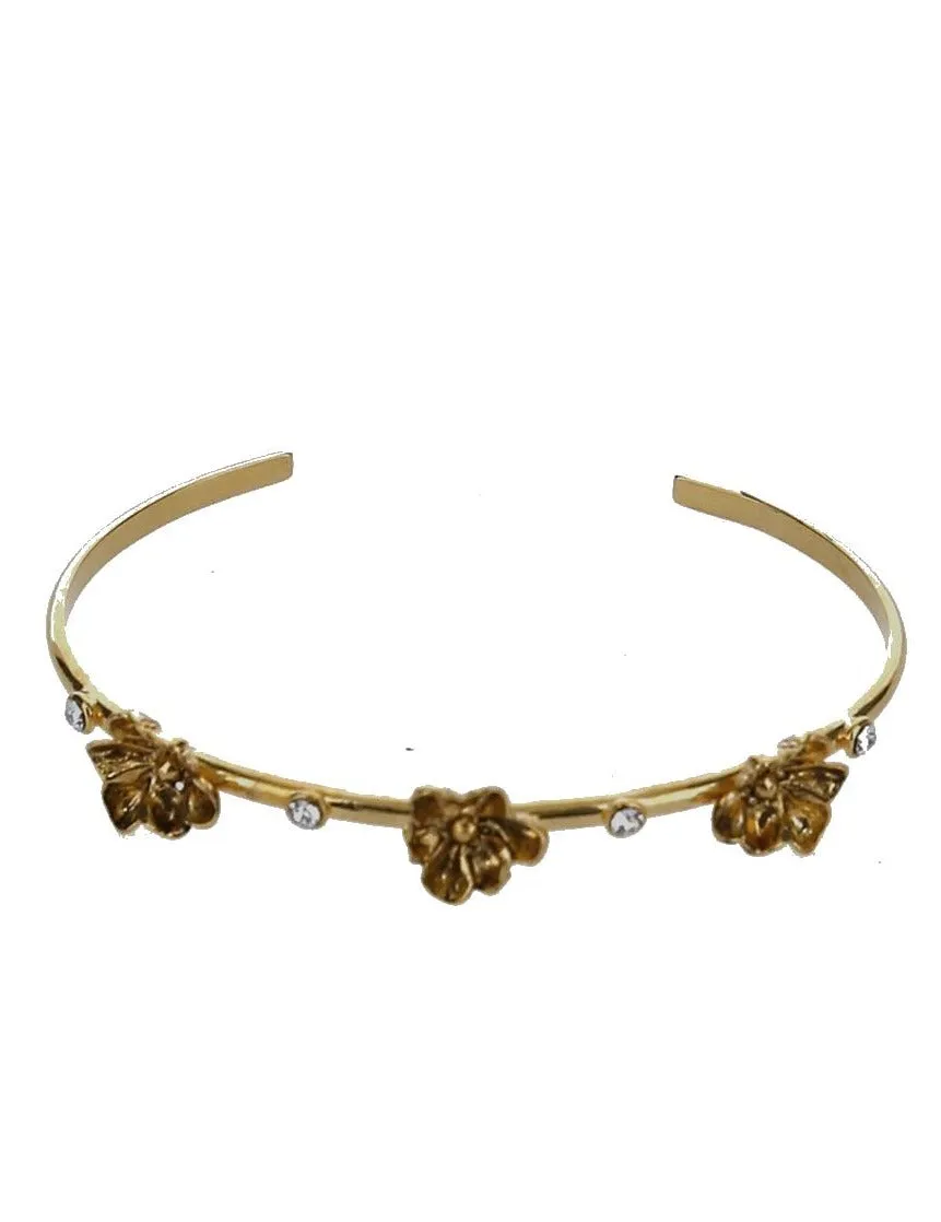Saint Laurent Floral Embellished Bracelet