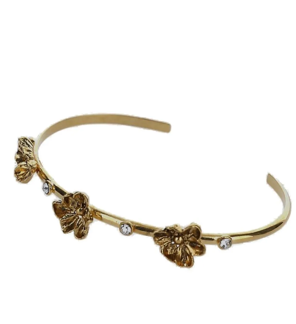 Saint Laurent Floral Embellished Bracelet