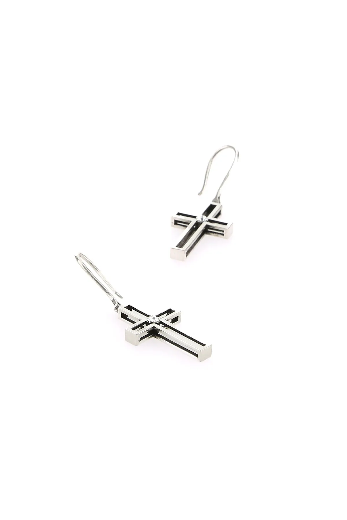 Saint Laurent Logo Detailed Cut-Out Earrings