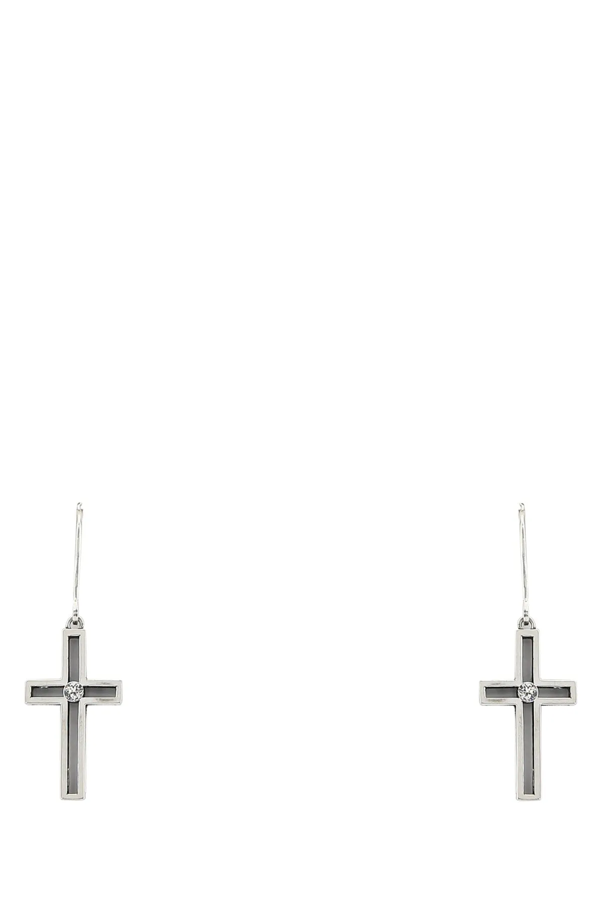 Saint Laurent Logo Detailed Cut-Out Earrings