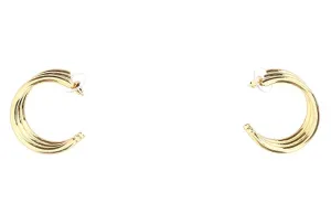 Saint Laurent Logo Detailed Hoop Earrings