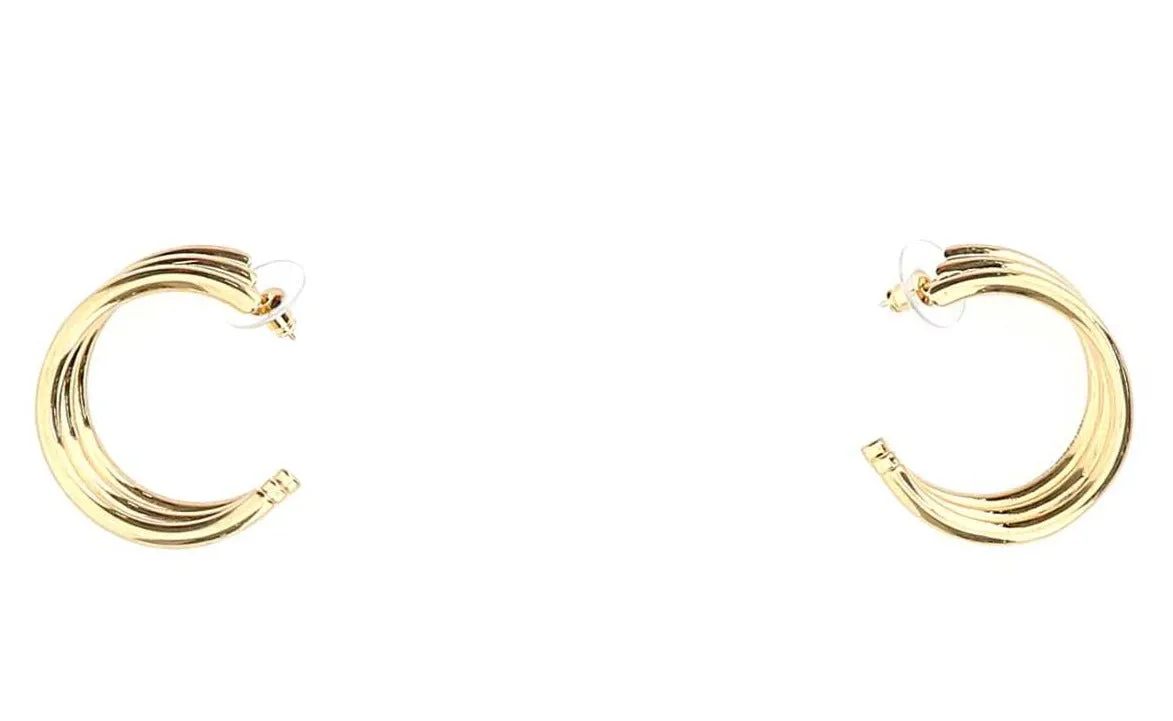 Saint Laurent Logo Detailed Hoop Earrings
