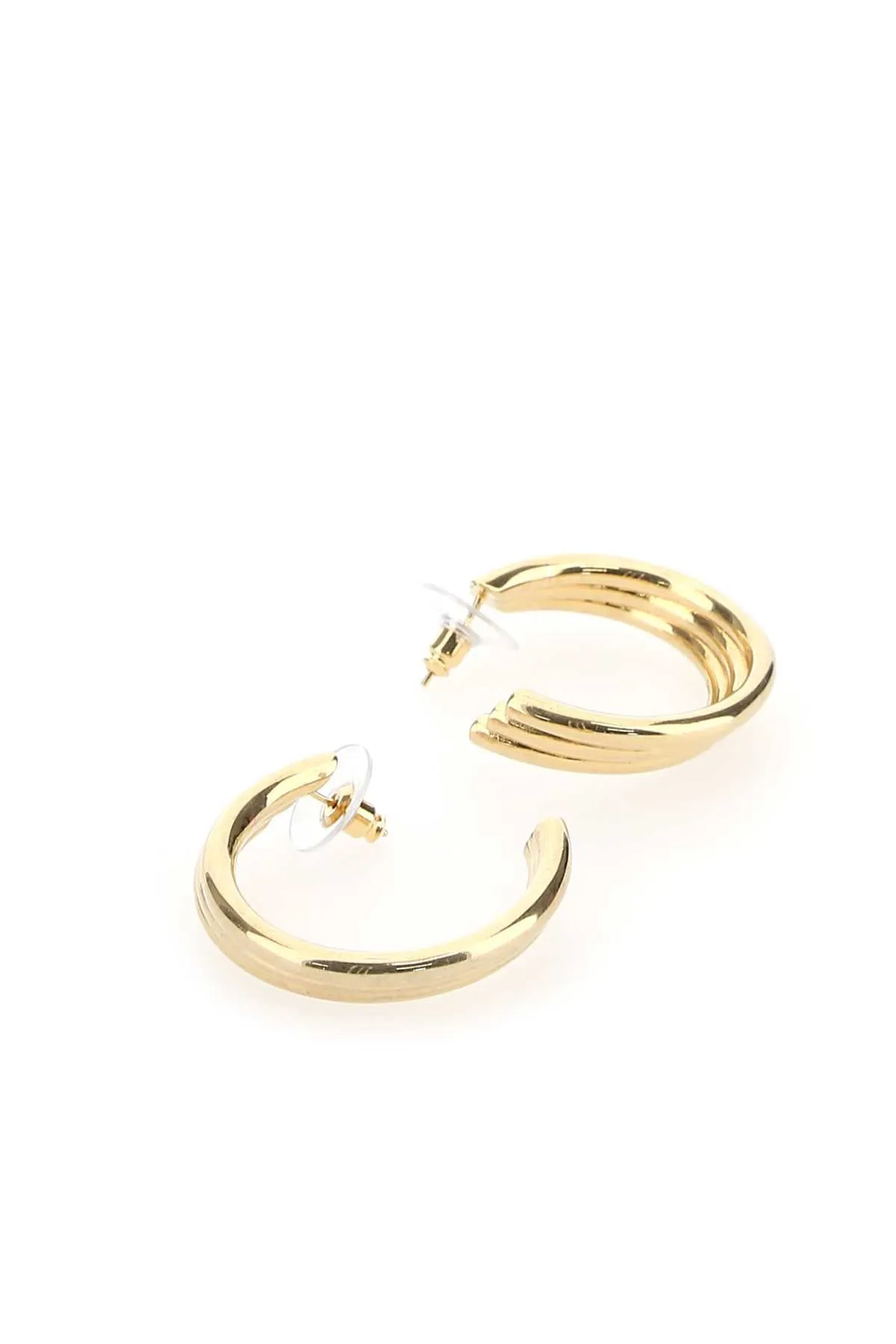 Saint Laurent Logo Detailed Hoop Earrings