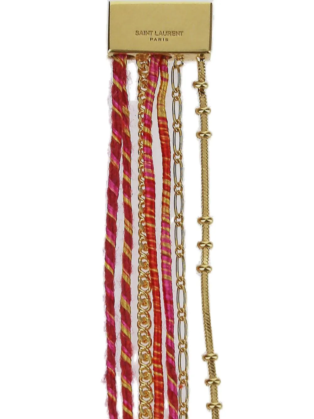 Saint Laurent Logo Embossed Bracelet