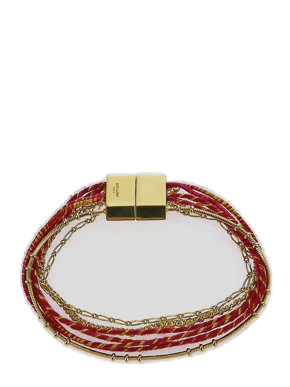 Saint Laurent Logo Embossed Bracelet