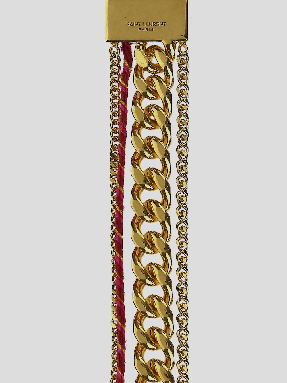 Saint Laurent Logo Engraved Bracelet