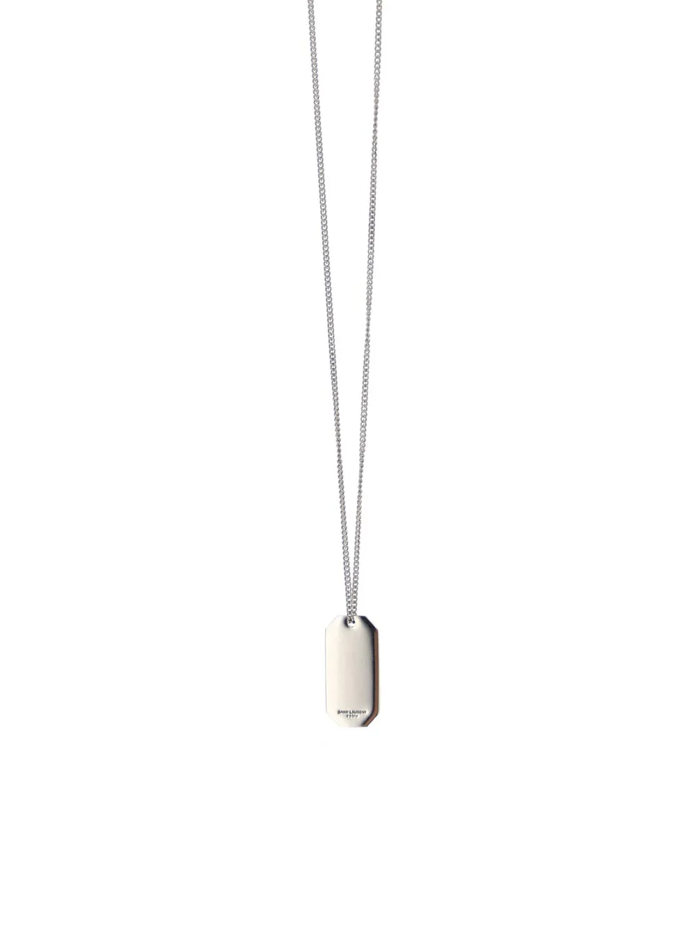 Saint Laurent Logo Engraved Necklace