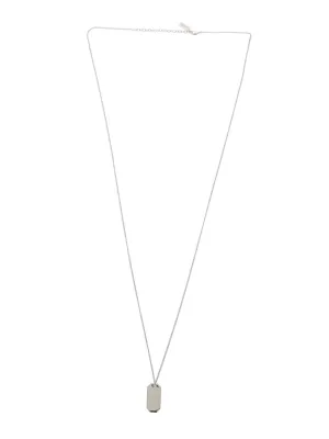 Saint Laurent Logo Engraved Necklace