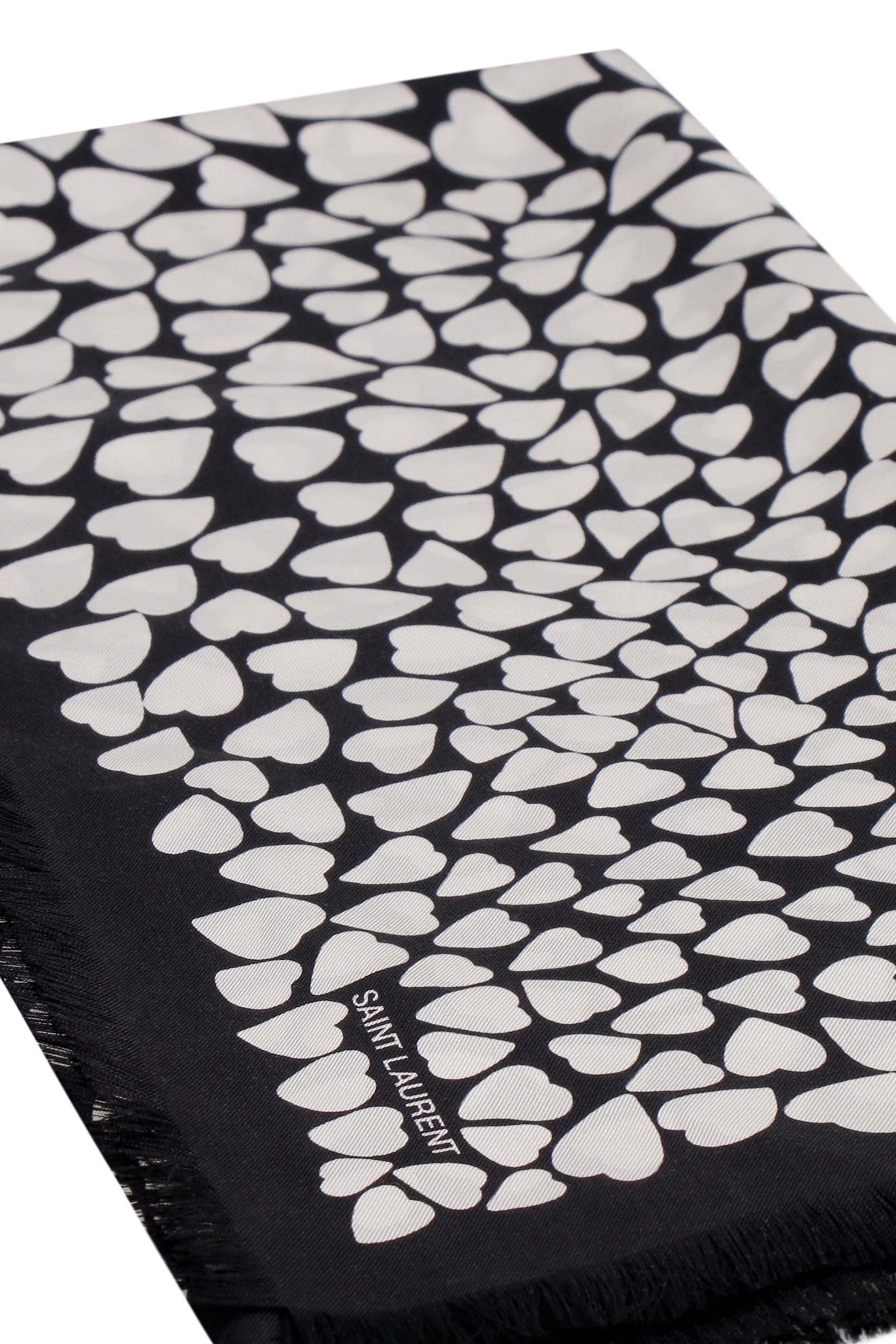 Saint Laurent Logo Printed Scarf
